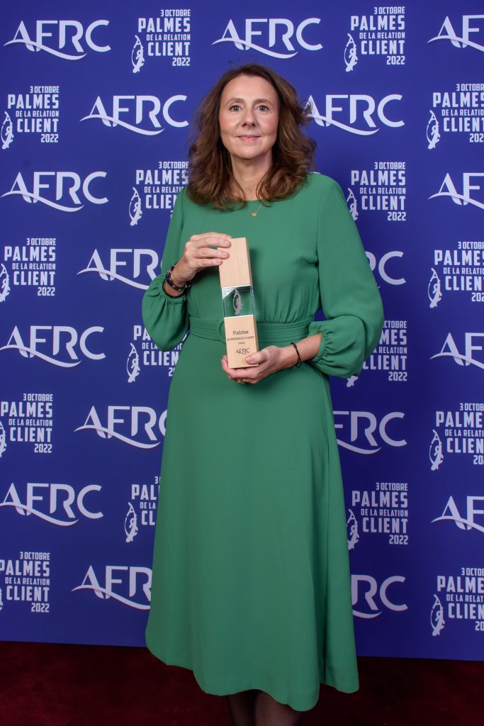 Sandrine Beltran a été élue Lauréat de la Palme Expérience Client 2022. L'AFRC organise une cérémonie annuelle afin de récompenser et valoriser les hommes et les femmes qui œuvrent pour le secteur de la relation client.