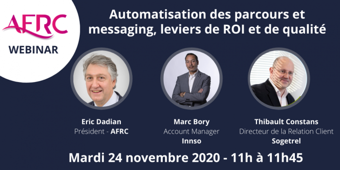 Webinaire "Automatisation de la Relation Client" AFRC innso sogetrel