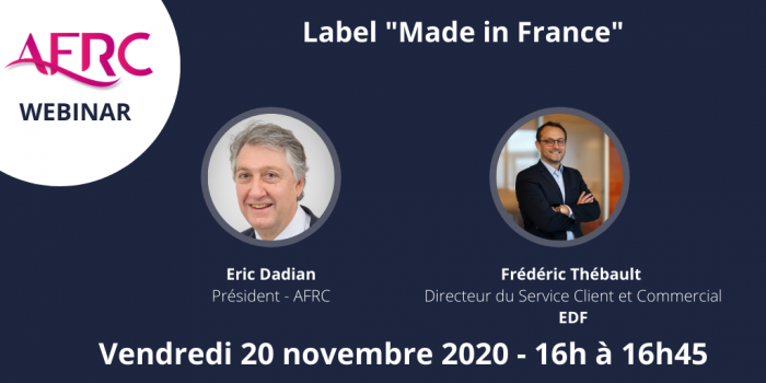 Webinaire AFRC "Label "Made in France" ou l'excellence du service"