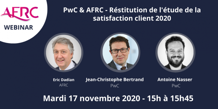 Webinaire AFRC & PwC « Etude satisfaction client SATISFACTION 2020»